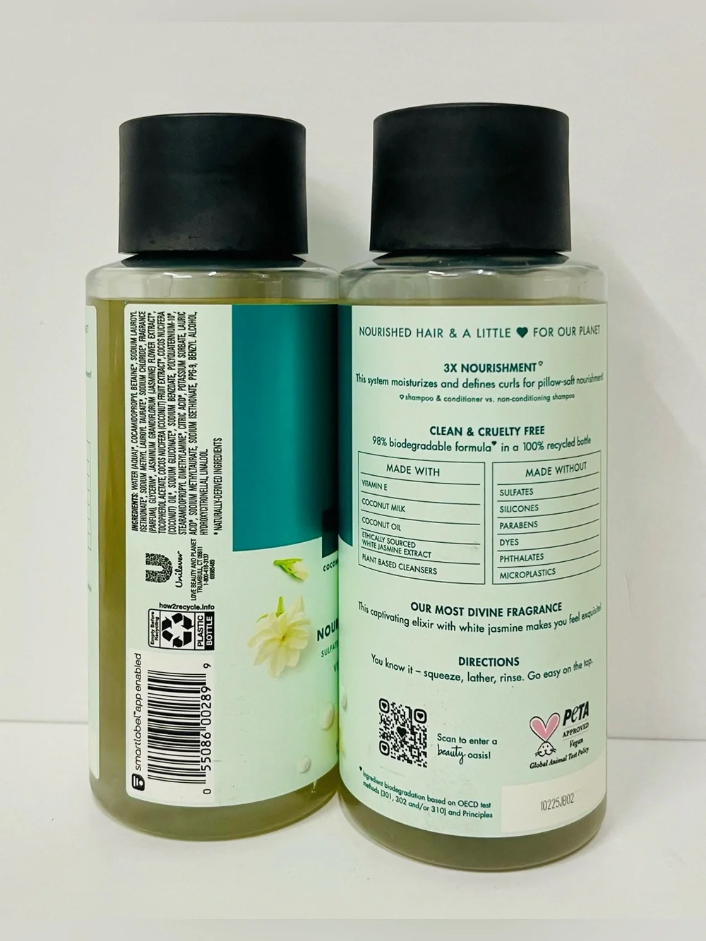 Love Beauty & Planet Vegan Shampoo Coconut Milk & White Jasmine 13.5oz X 2PACK